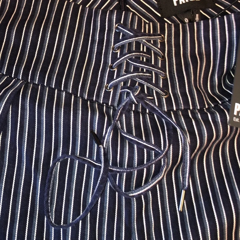 PAIGE Charisma high rise stripe wide leg pants - Picture 6 of 9